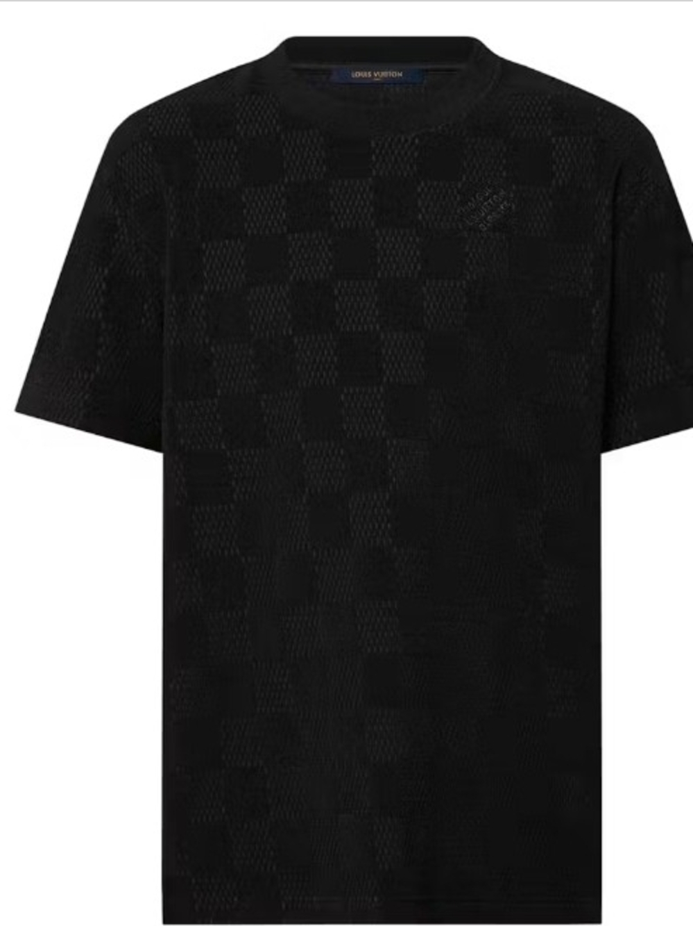 Louis Vuitton Damier Terry Cloth Knit Crewneck T-Shirt